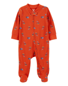 Baby Construction 2-Way Zip Cotton Blend Sleep & Play Pajamas, image 1 of 4 slides
