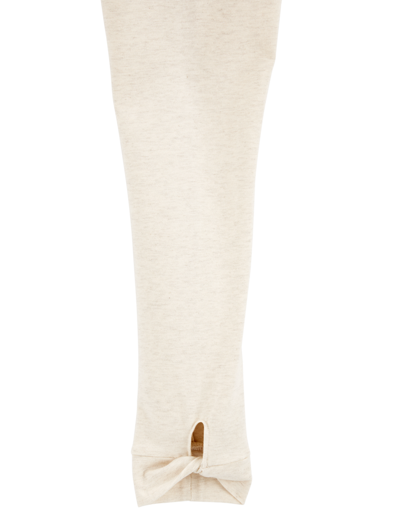 Kid High-Rise Twisted-Hem Pants - Cream, image 3 of 5 slides