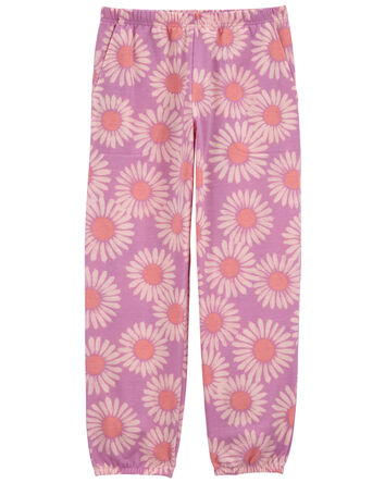 Kid Daisy French Terry Pull-On Jogger Pajama Pants, 