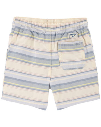 Baby Baja Striped Drawstring Canvas Shorts, 