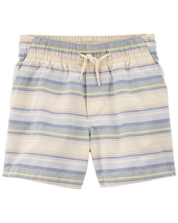 Toddler Baja Striped Drawstring Canvas Shorts, 