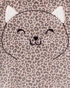 Toddler Girl Leopard Print Velour Long-Sleeve Loose Fit 2-Piece Pajamas, image 3 of 4 slides