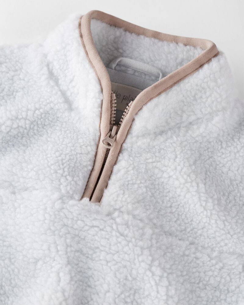 Baby 
Recycled Sherpa Quarter Zip Pullover
, image 2 of 4 slides