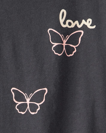 Toddler Girl Butterfly Short-Sleeve Graphic Tee - Grey, 