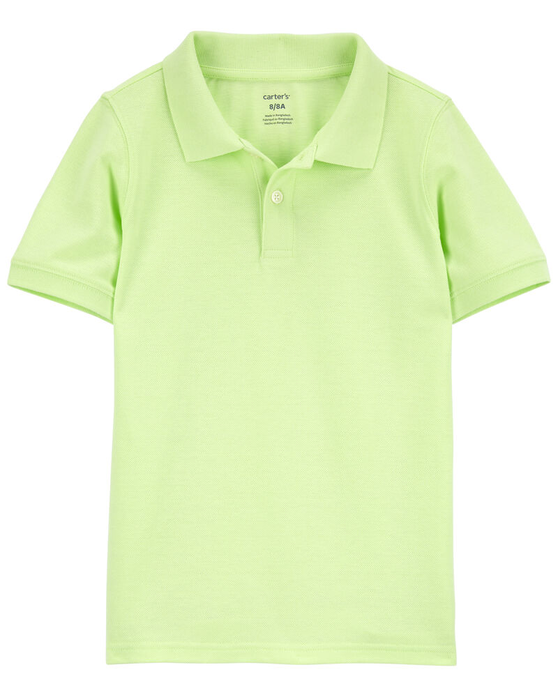 Kid Ribbed Collar Polo Shirt, image 1 of 2 slides