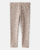 Toddler Girl Cotton Leopard Stretch Leggings - Brown, image 2 of 4 slides