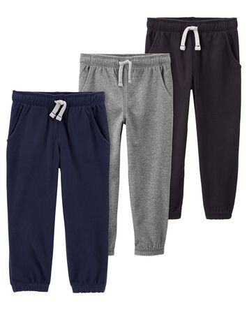 Toddler 3-Pack Pull-On Joggers, 
