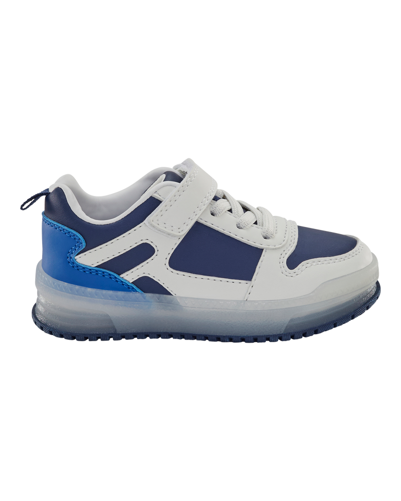 Toddler Light-Up Casual Sneakers - White/Navy, image 3 of 8 slides