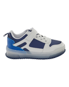 Toddler Light-Up Casual Sneakers - White/Navy, image 3 of 8 slides