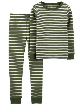 Kid 2-Piece Striped 100% Snug Fit Cotton Pajamas, 