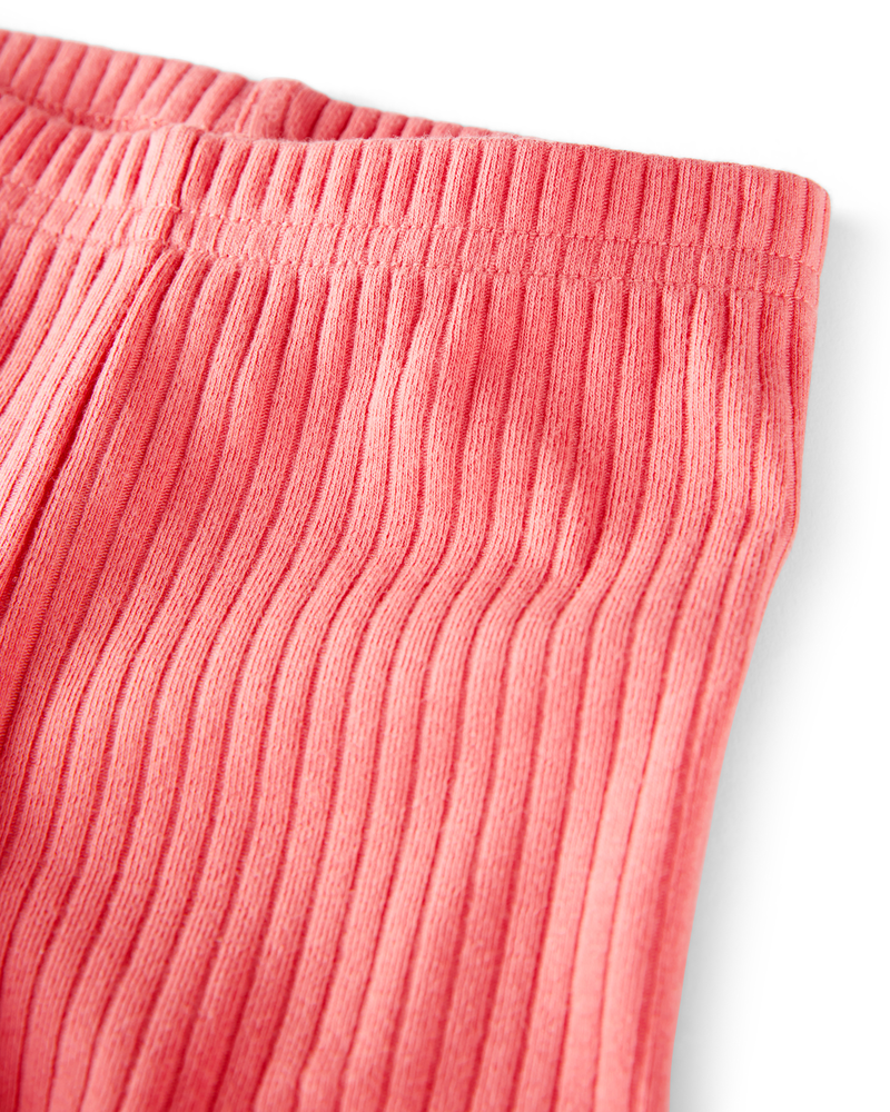 Baby Girl 2- Pack Organic Cotton Ribbed Pedal Shorts, image 3 of 5 slides