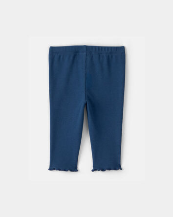 Baby Girl Rib Pants - Blue, 