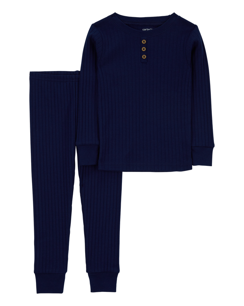 Toddler 2-Piece Drop Needle Pajamas, image 1 of 3 slides