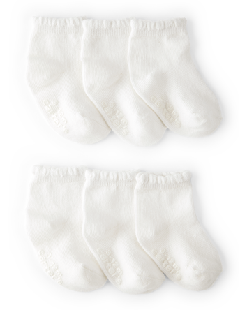 Baby 6-Pack Scallop Edge Crew Socks, 