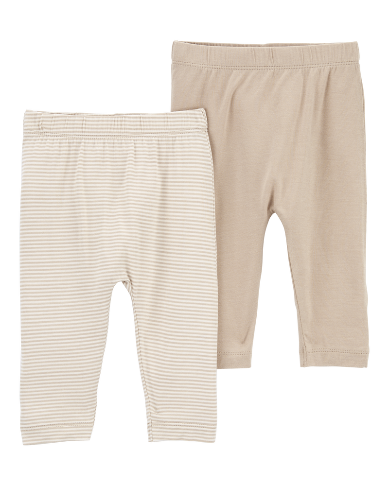 Baby 2-Pack PurelySoft Pull-On Pants, image 1 of 4 slides