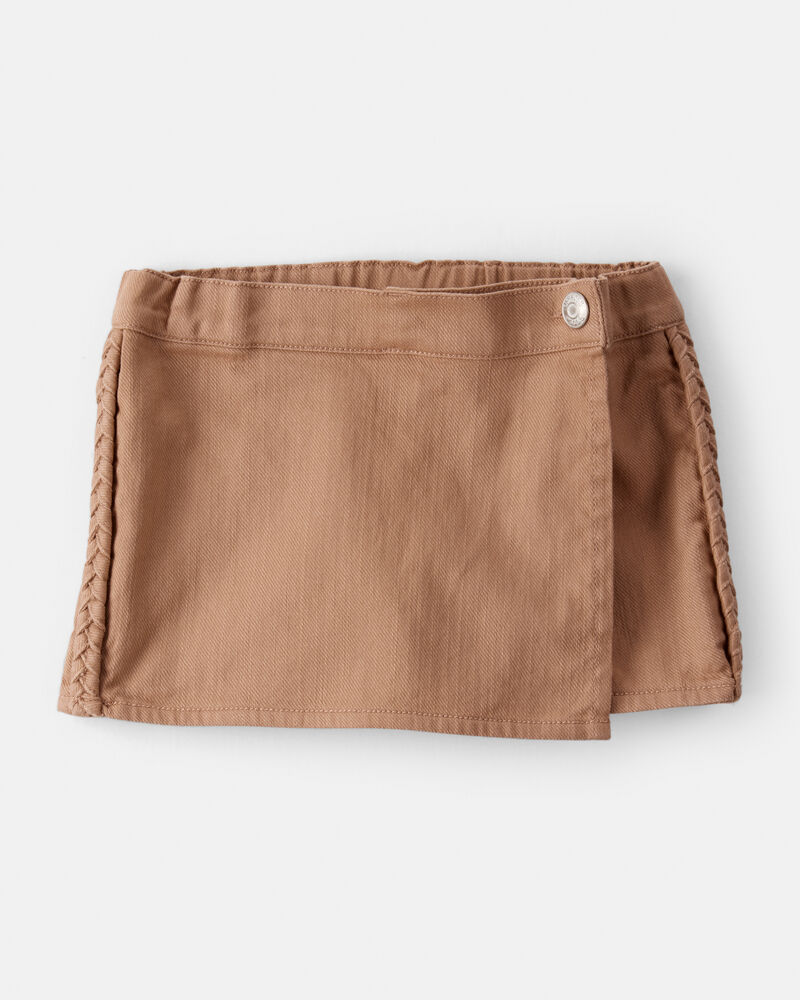 Toddler Girl 100% Cotton Skort - Brown, image 1 of 6 slides