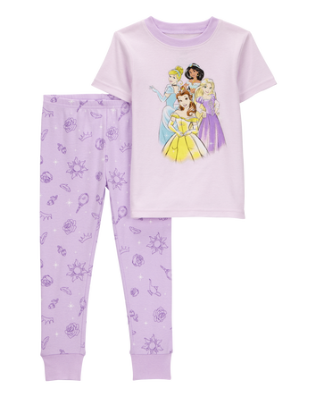 Toddler Disney Princesses Snug Fit 2-Piece Pajamas - Purple, 