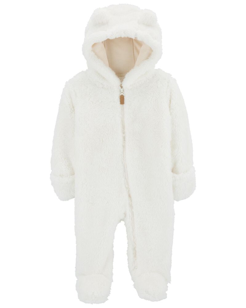 Baby Hooded Quilted Jumpsuit, image 1 of 4 slides