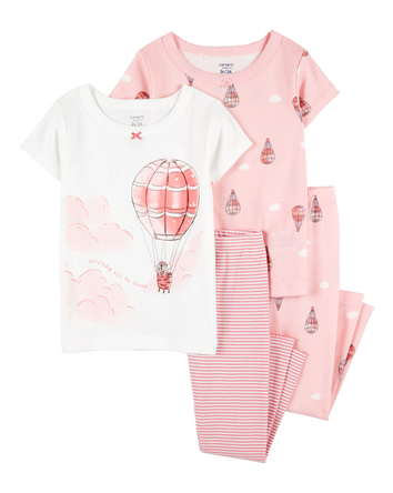Toddler 4-Piece Air Balloon Cotton Pajamas, 