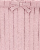 Baby Ribbed Sweater Knit Flare Pants - Pink, image 3 of 4 slides
