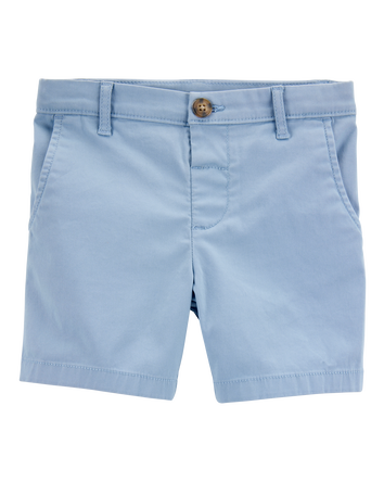 Toddler Stretch Chino Shorts - Blue, 