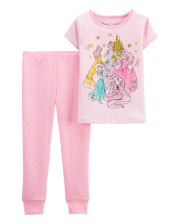 Toddler 2-Piece Disney Princess 100% Snug Fit Cotton Pajamas, 