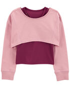 Kid 2-Piece Active Cropped Pullover and Tank Set, image 1 of 5 slides