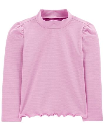 Toddler Lettuce-Hem Mock-Neck Top
, 