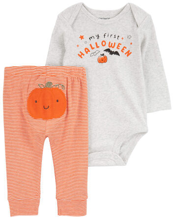 Baby 2-Piece My First Halloween Bodysuit Pant Set, 