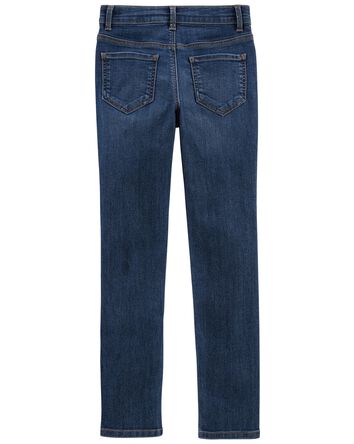 Kid Dark Blue Wash Super Skinny-Leg Jeans, 