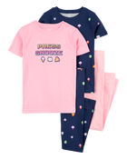 Kid 4-Piece Gamer Cotton Pajamas, image 1 of 4 slides