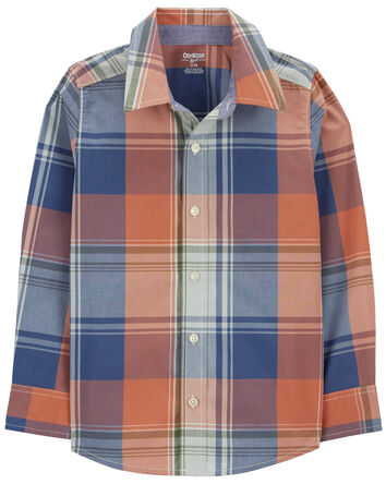 Kid Plaid Button-Front Shirt

, 