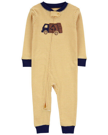 Toddler 1-Piece Recycle 100% Snug Fit Cotton Footless Pajamas, 
