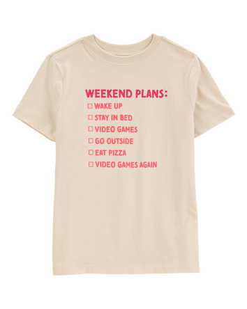 Kid Weekend Plans Short-Sleeve Graphic Tee, 