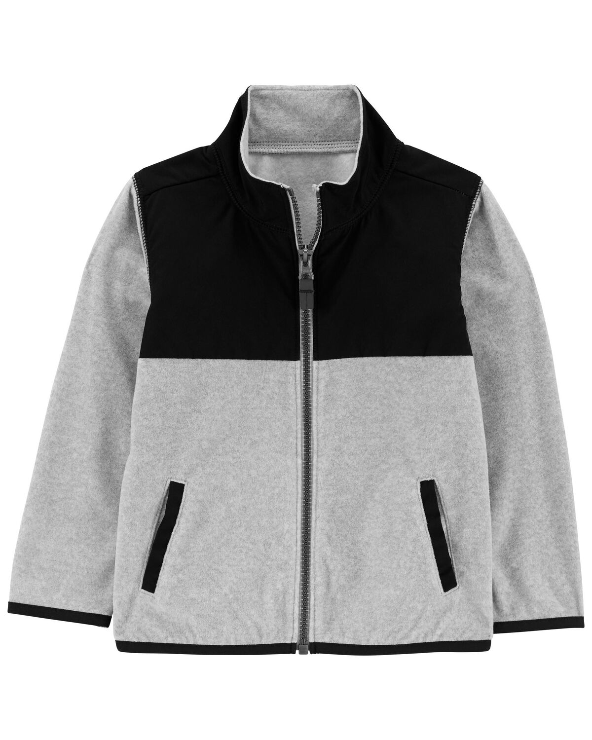 Grey/Black Toddler ZipUp Fleece Jacket