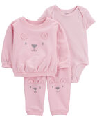 Baby 3-Piece Bear Little Cardigan Set, image 1 of 4 slides