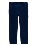 Baby Dark Wash Elastic-Waist Jeggings, image 1 of 6 slides
