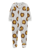 Baby 1-Piece Lion Fleece Footie Pajamas, image 1 of 4 slides