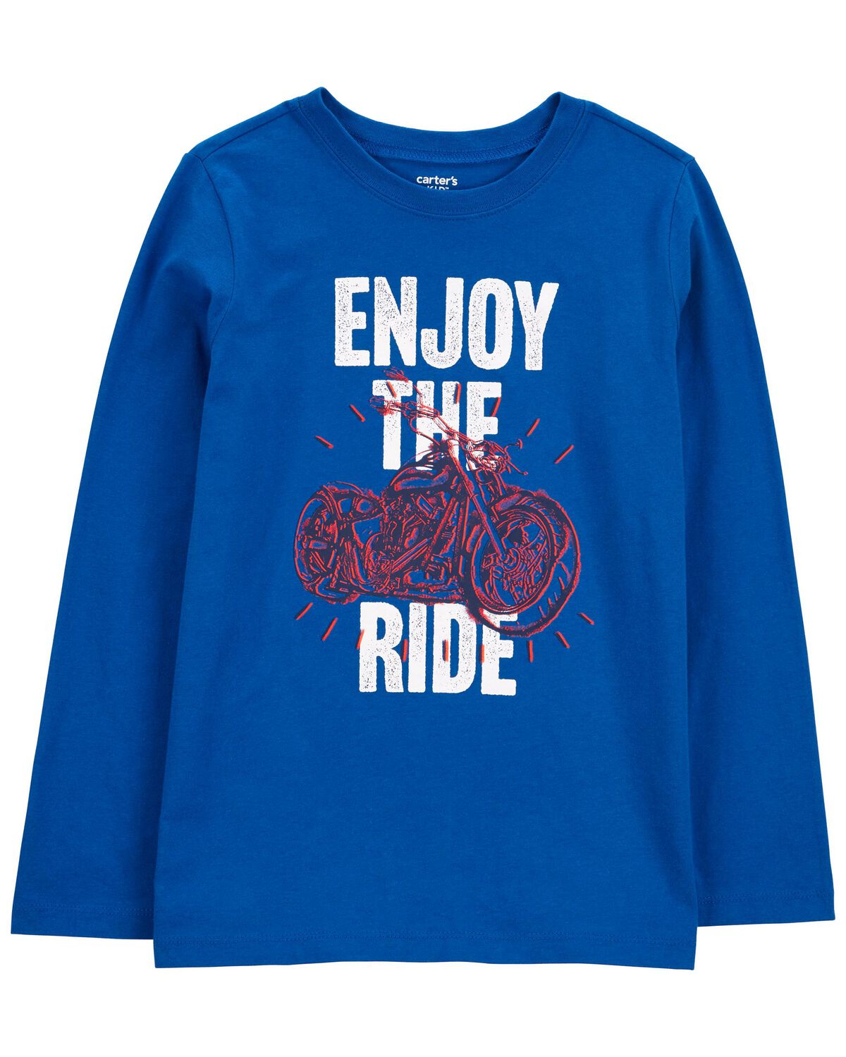 Blue Kid Motorcycle Graphic Tee