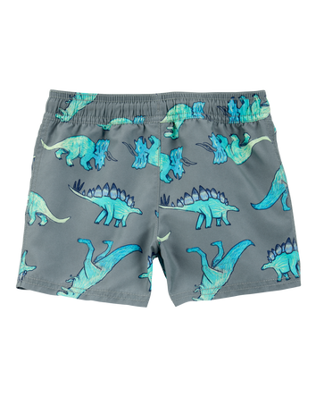 Toddler Boy Dinosaur Swim Trunks - Green, 