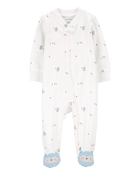 Baby Girl Owl 2-Way Zip Cotton Sleep & Play Pajamas, image 1 of 3 slides