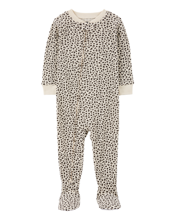 Toddler 1-Piece Floral Thermal Footie Pajamas, 