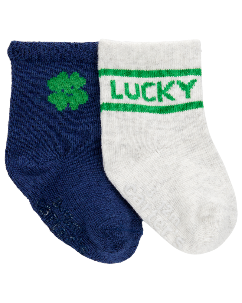 Baby St Patrick's Day 2-Pack Socks, image 1 of 3 slides