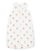 Baby 2-Way Zip Floral PurelySoft Wearable Blanket - Ivory, image 1 of 3 slides