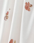 Baby Barn Print PurelySoft 2-Way Zip 1-Piece Pajamas - Ivory, image 3 of 6 slides