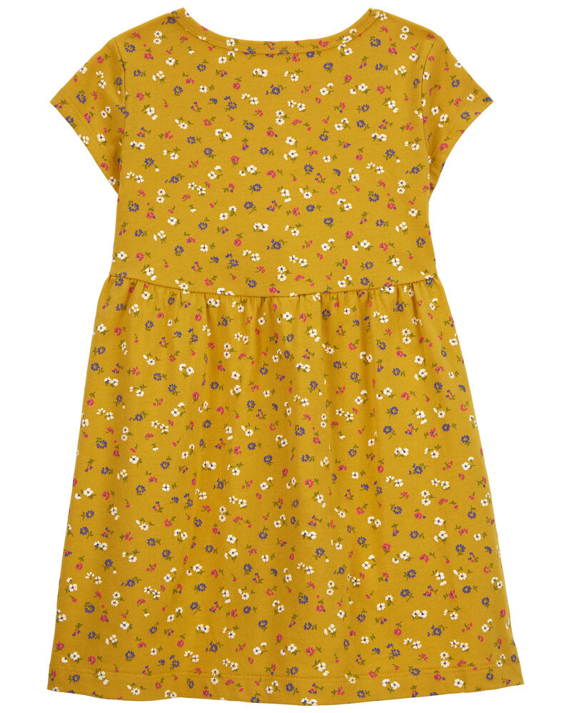 Toddler Floral Jersey Dress, image 2 of 4 slides