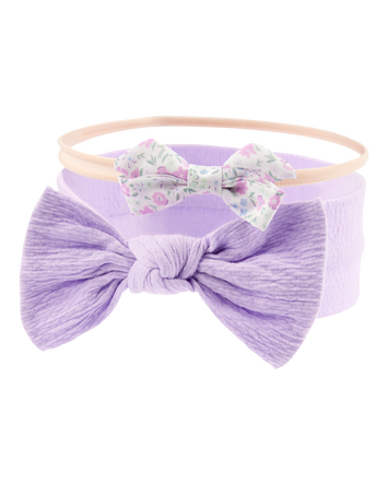 Baby 2-Pack Headwraps - Purple, 