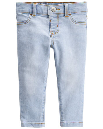 Baby Light Blue Wash Skinny-Leg Jeans, 