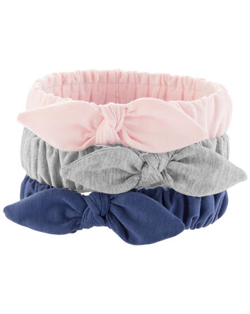 Baby 3-Pack Bow Headwraps, 