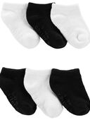 Black/White - Baby 6-Pack Ankle Socks